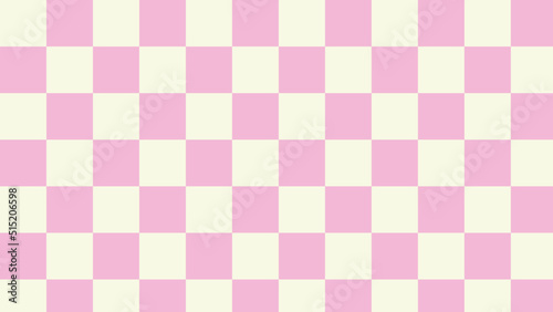 aesthetic pastel pink and yellow checkers, gingham, plaid, checkerboard wallpaper illustration, perfect for wallpaper, backdrop, postcard, background