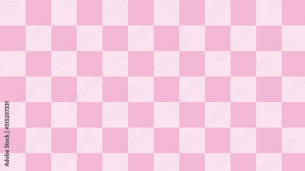 Fototapeta: aesthetic pink checkers, gingham, plaid, checkerboard wallpaper  illustration, perfect for... #515207331 '