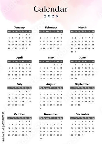 Minimal Calendar Planner Template Sheet  Elegant Planner Template Sheet. Minimalist Calendar Planner Page Template.2