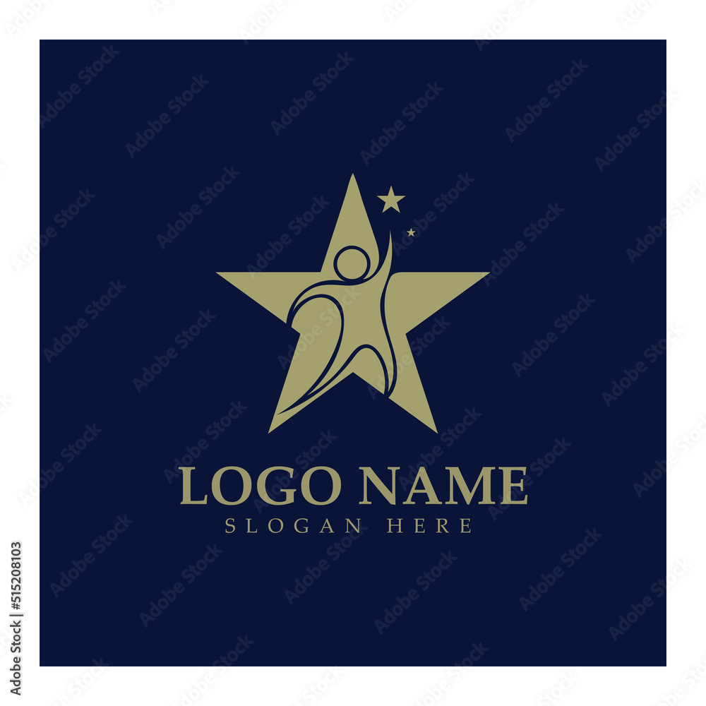 Obraz premium Star logo design illustration vector with modern concept 