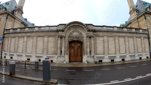 Luxembourg, December 5, 2021: The impressive former Headquarters of Arcelor Mittal, the biggest steel company in the world, has been built in 1922 and previously hosted the former mining company ARBED photo