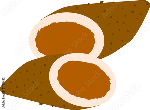 半分に切ったカレーパン