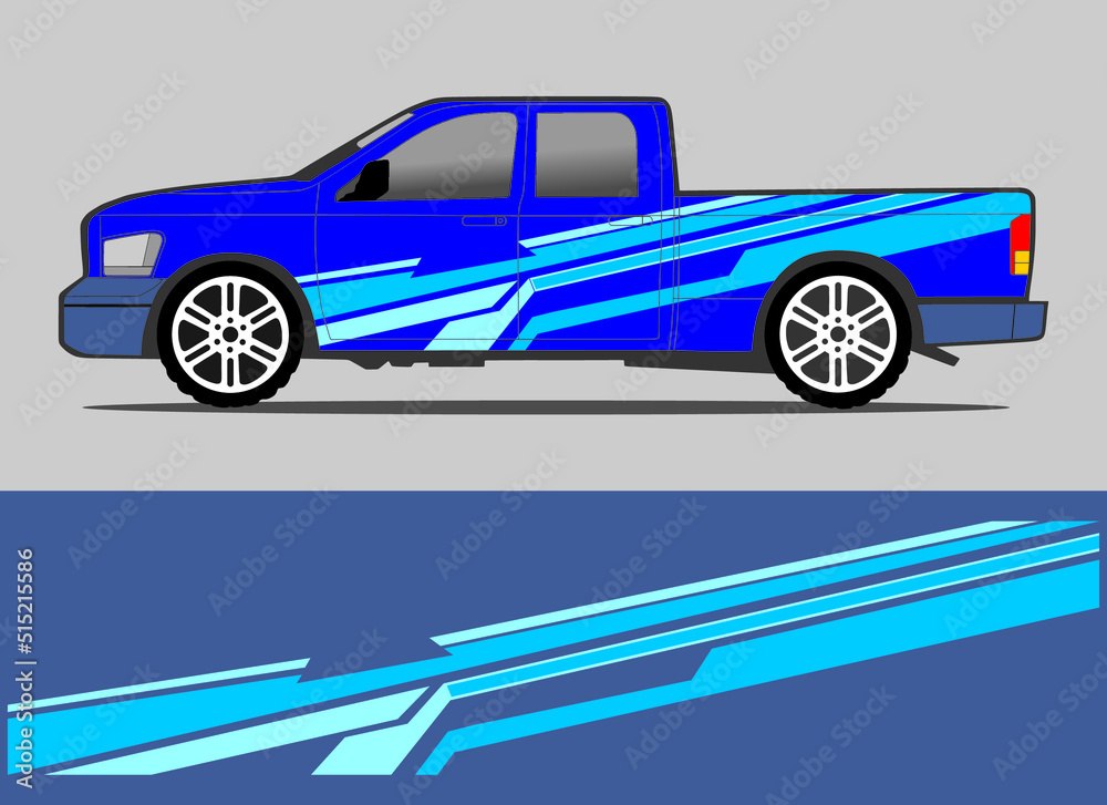 Truck wrap design wrap sticker and decal design Vector Image