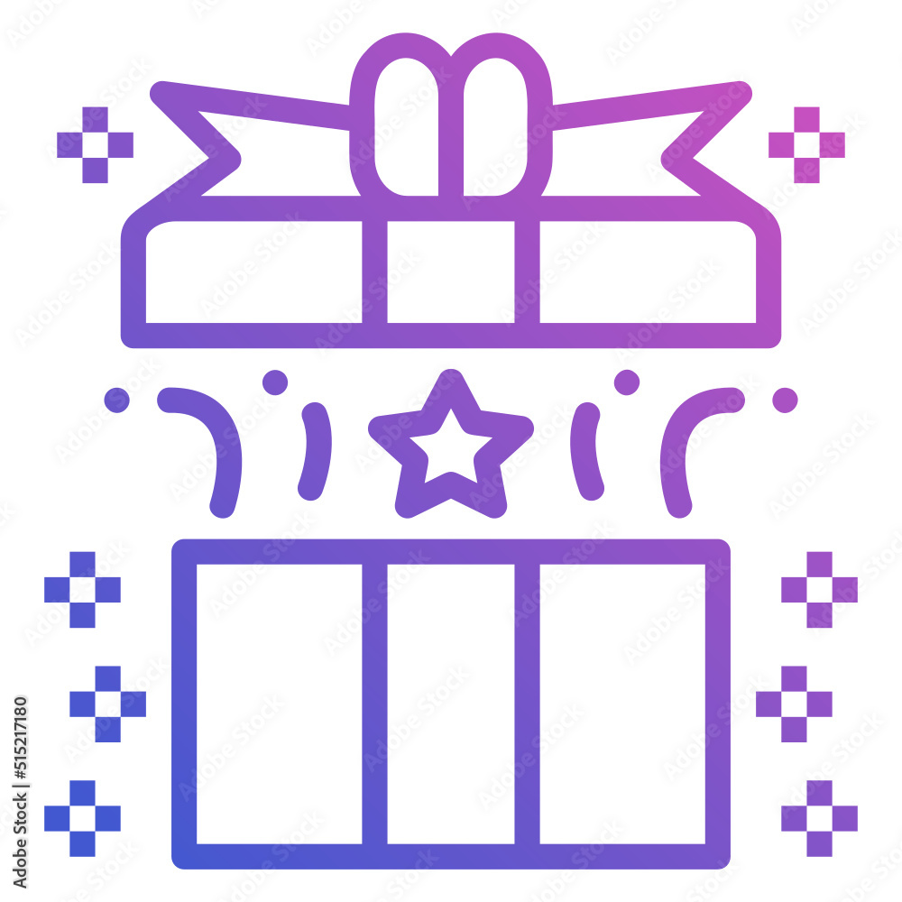 Unboxing Product Package line gradient icon. Can be used for digital product, presentation, print design and more. Unboxing Product Package line gradient icon. Can be used for digital product, presentation, print design and more.