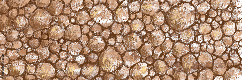 masonry, stone wall, hand-drawn illustration for background or design, brown stones, rocky background, rocky beach masonry, stone wall, hand-drawn illustration for background or design, brown stones, rocky background, rocky beach