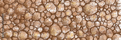 masonry, stone wall, hand-drawn illustration for background or design, brown stones, rocky background, rocky beach