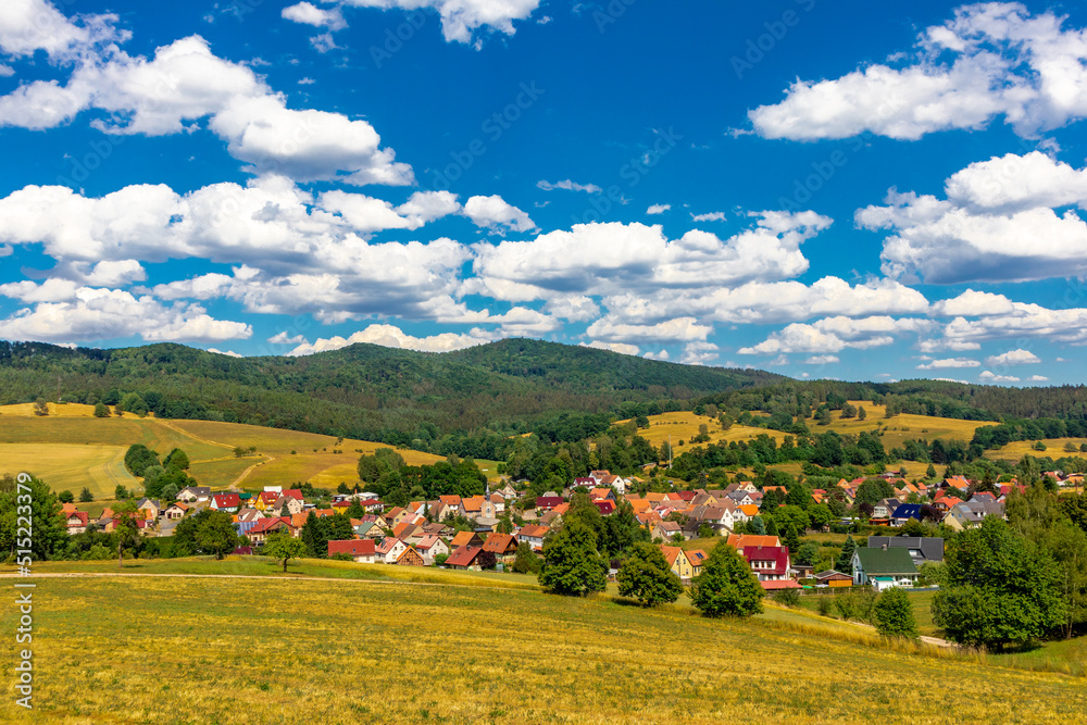 Sommerabendspaziergang mit Blick über Schmalkalden - Thüringen - Deutschland