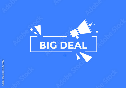 Big Deal text banner in flat style.
