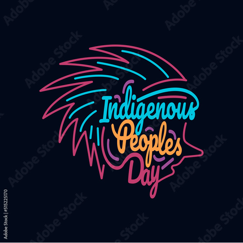 Indigenous Peoples Day lettering