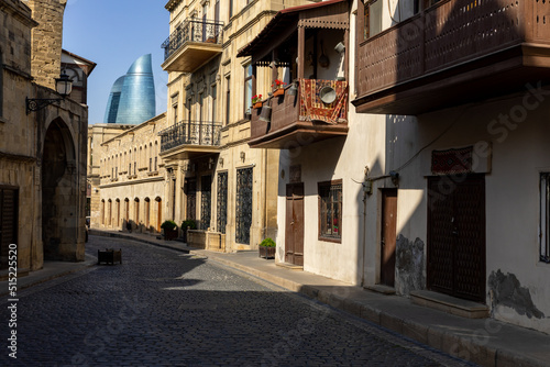 Old City in Baku. Traditional medieval architecture. Baku, Azerbaijan. © Curioso.Photography
