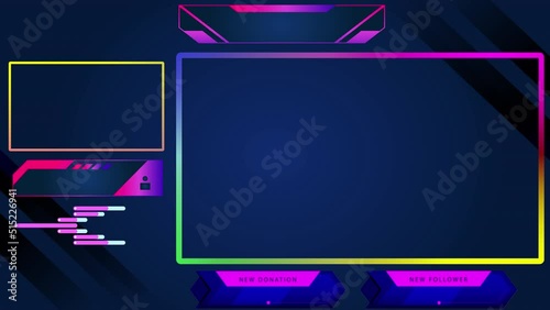 4K – Streamer Panel Loop, animation.3840×2160.10 Second Long.LOOP.