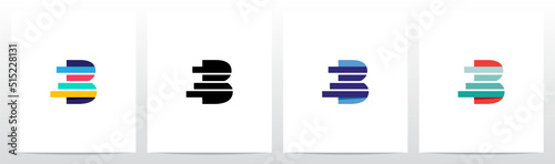 Bar Chart From Letter Logo Design B