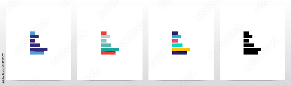 Bar Chart From Letter Logo Design L Bar Chart From Letter Logo Design L