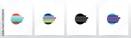 Bar Chart From Letter Logo Design O