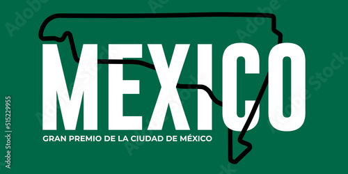 Race tracks, circuit for motorsport and auto sport. Mexico.