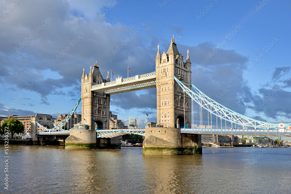 Tower Bridge - a drawbridge in London, UK.