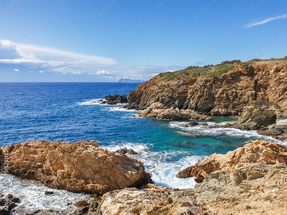 rocky coastline south sardinia