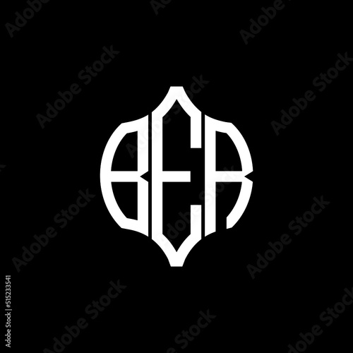 BER letter logo. BER best black background vector image. BER Monogram logo design for entrepreneur and business.

