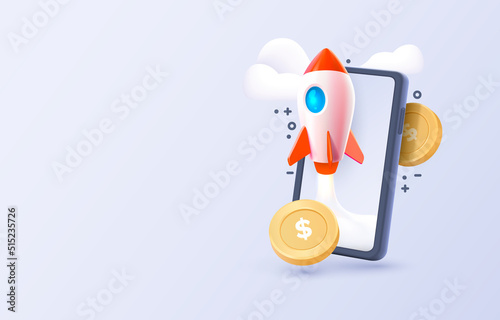 Mobile safe service, financial payment Smartphone mobile screen, technology mobile display. Vector