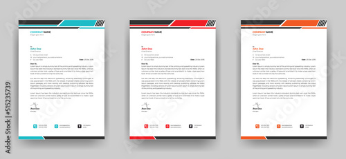 Professional creative letterhead template design for your business fully editable
