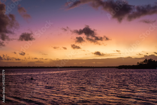 sunset over the river
