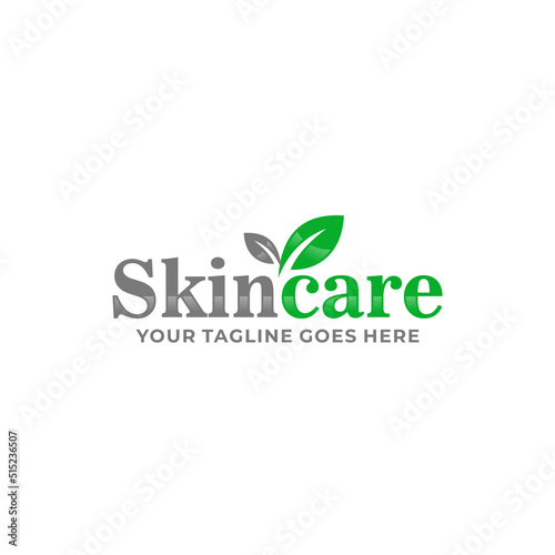 Skincare logo design vector illustration