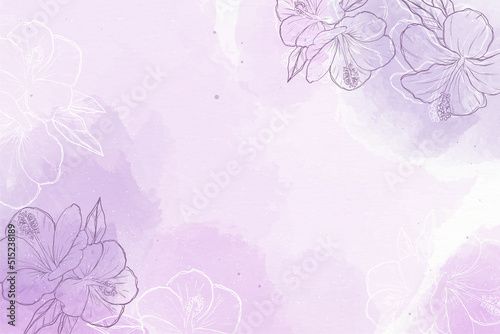 Watercolor Floral Background - 19