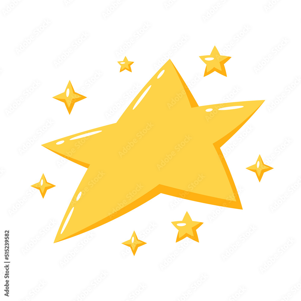 Fototapeta premium Background with yellow stars. Decoration for celebration.