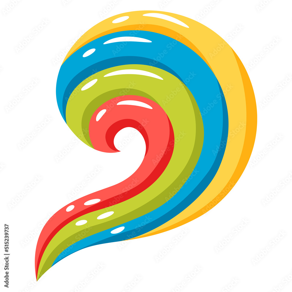 Wave line curl. Color striped texture. Wave line curl. Color striped texture.