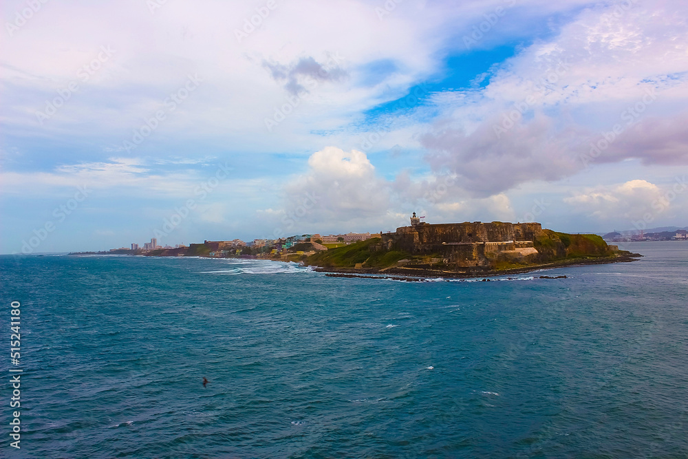 The wall of fort San Cristobal in San Juan, Puerto Rico