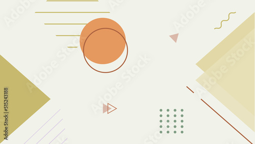 Background in the style of the 80s with multicolored geometric shapes on the black background. Illustration for hipsters Memphis style