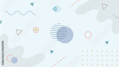 Background in the style of the 80s with multicolored geometric shapes on the black background. Illustration for hipsters Memphis style