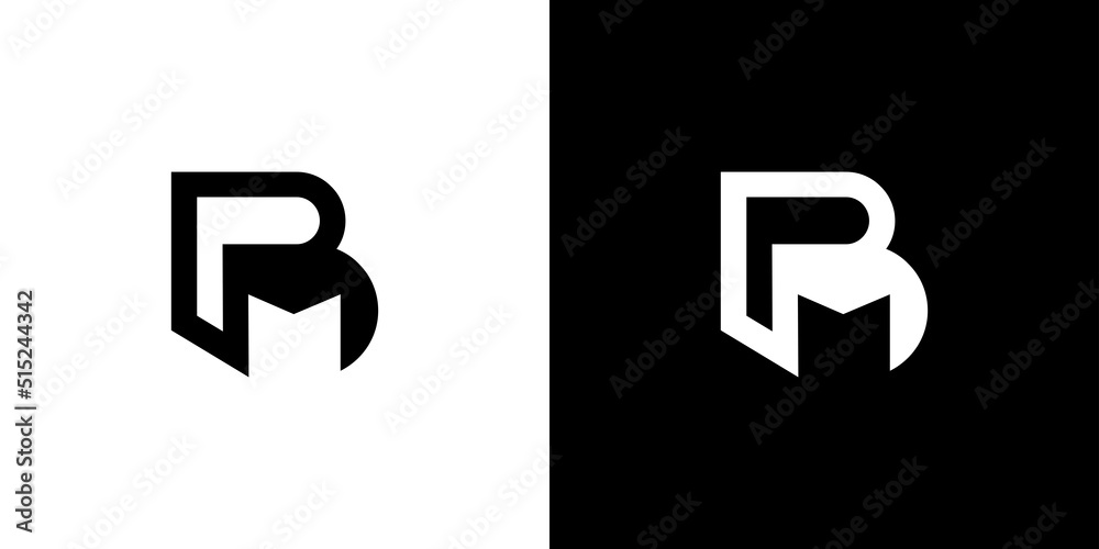 Modern and unique letter BM initials logo design Modern and unique letter BM initials logo design