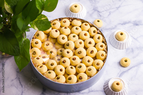 shukalama or rasgulla served in a dish isolated on grey background top view of desserts photo