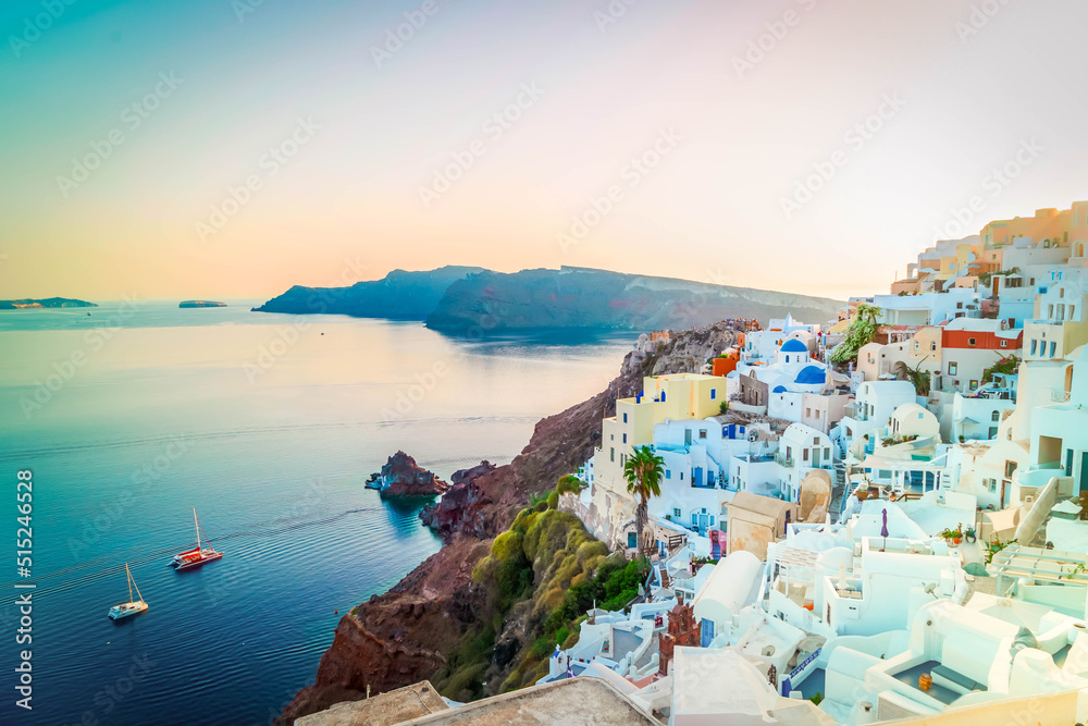 Naklejka premium Oia village at night, Santorini