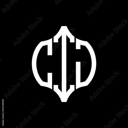 CIJ letter logo. CIJ best black ground vector image. CIJ Monogram logo design for entrepreneur and business. photo