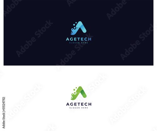 A Lettermark Tech, IT Logo Design
