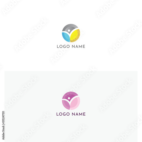 Golden Ratio Feminine, Healthcare, Fashion, Colorful Logo Design