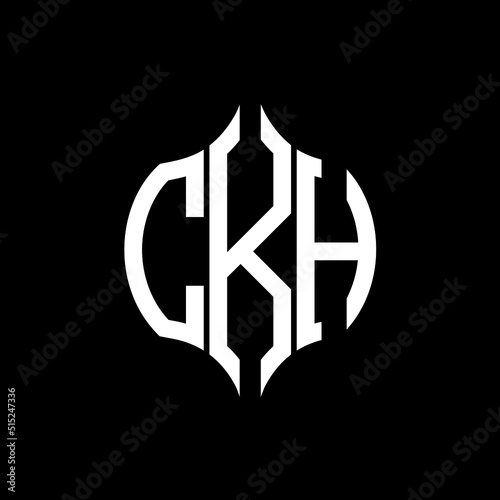 CKH letter logo. CKH best black ground vector image. CKH Monogram logo design for entrepreneur and business. photo