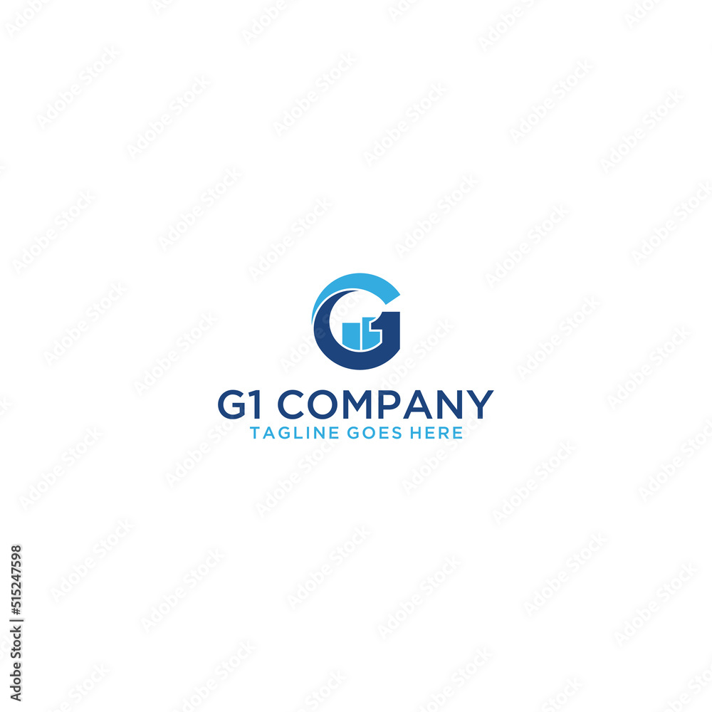 G1 Initial Logo Sign Design