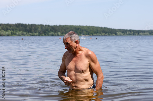 man in the water