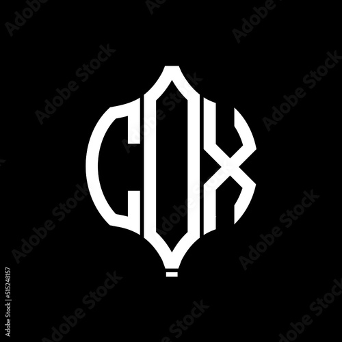 COX letter logo. COX best black ground vector image. COX Monogram logo design for entrepreneur and business.