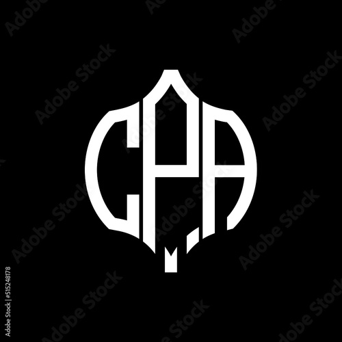 CPA letter logo. CPA best black ground vector image. CPA Monogram logo design for entrepreneur and business.