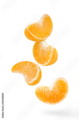 Delicious tangerines, isolated on white background photo