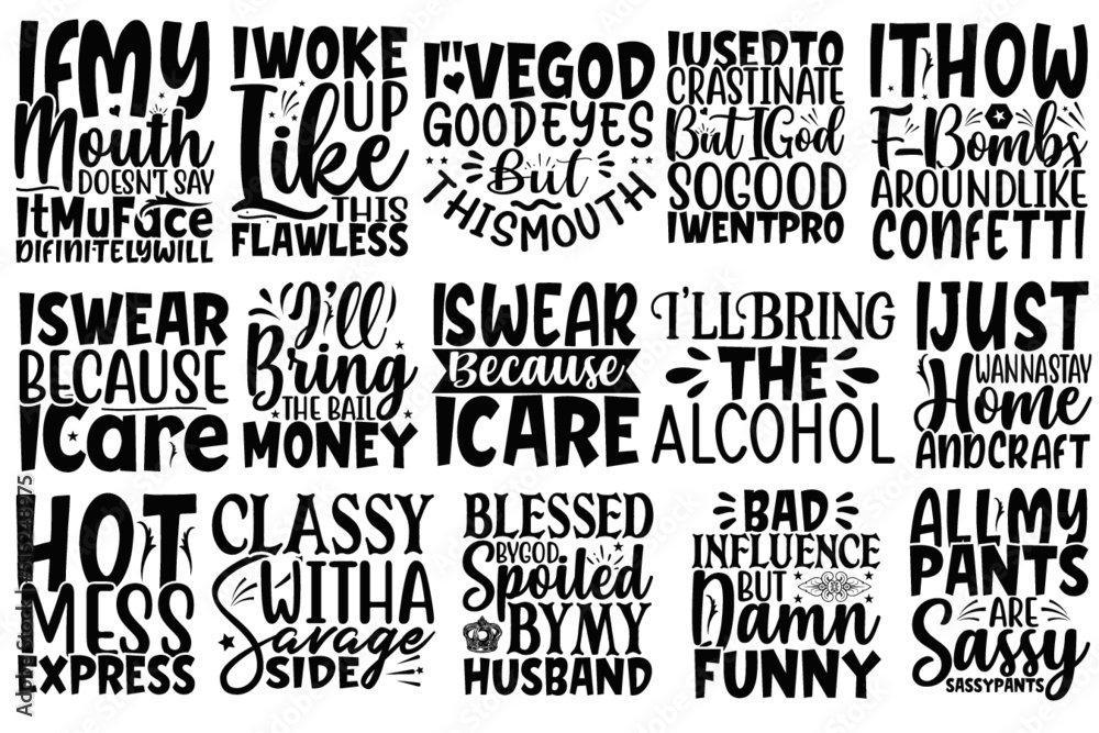 Obraz premium Cute & Funny Svg Design Bundle