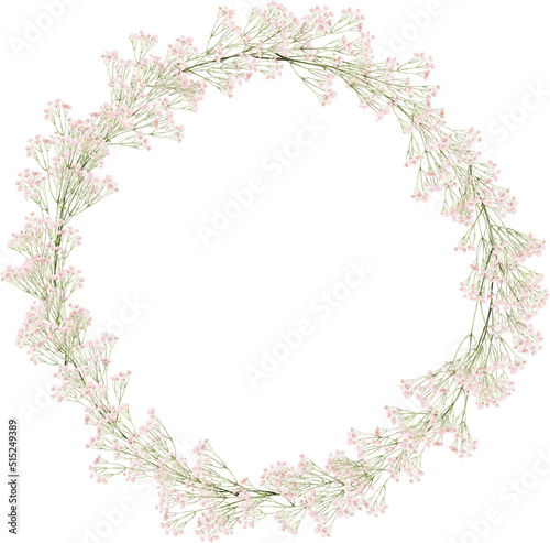 Lose foliage meadow floral wreath leaves rose blush pink soft wild garden watercolor