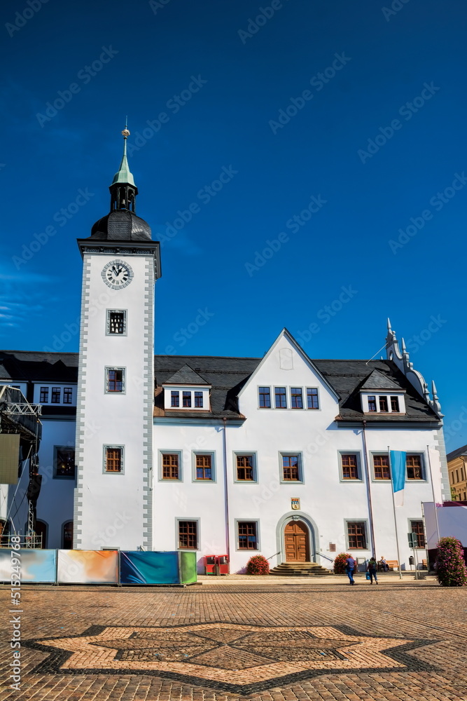 freiberg, deutschland - rathaus am obermarkt