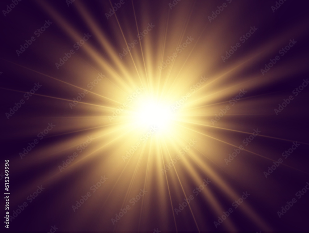 	
Bright beautiful star.Vector illustration of a light effect on a transparent background.	