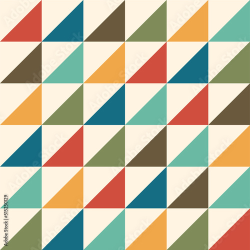 Seamless retro pattern. Colorful geometric background. Vector illustration