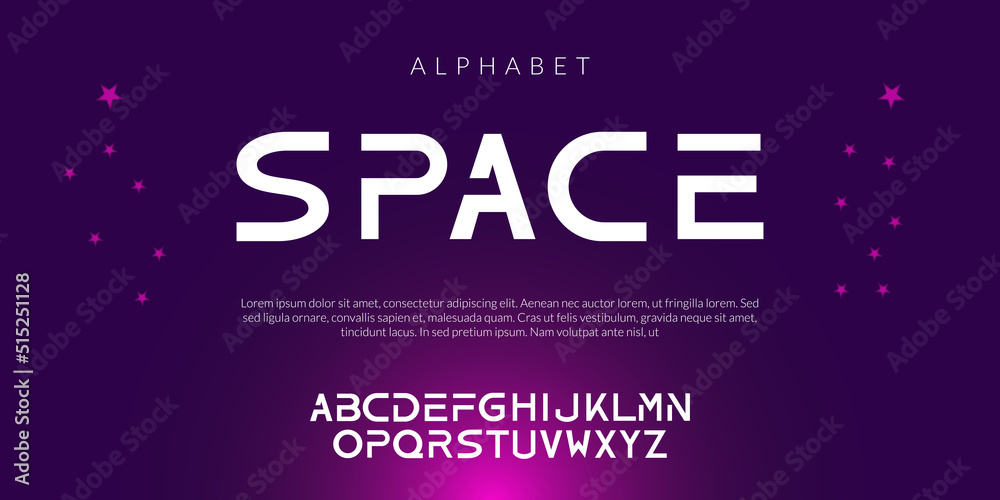 Vector alphabet font, future modern lettering style. Vector alphabet font, future modern lettering style.